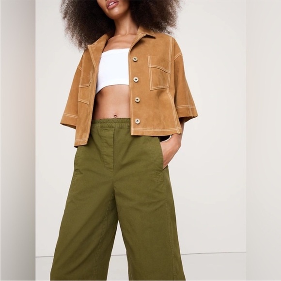 NWT! Banana Republic Olive Green Mid-Rise Relaxed Painter Pull-On Pant Multiple🩷 - Picture 3 of 6